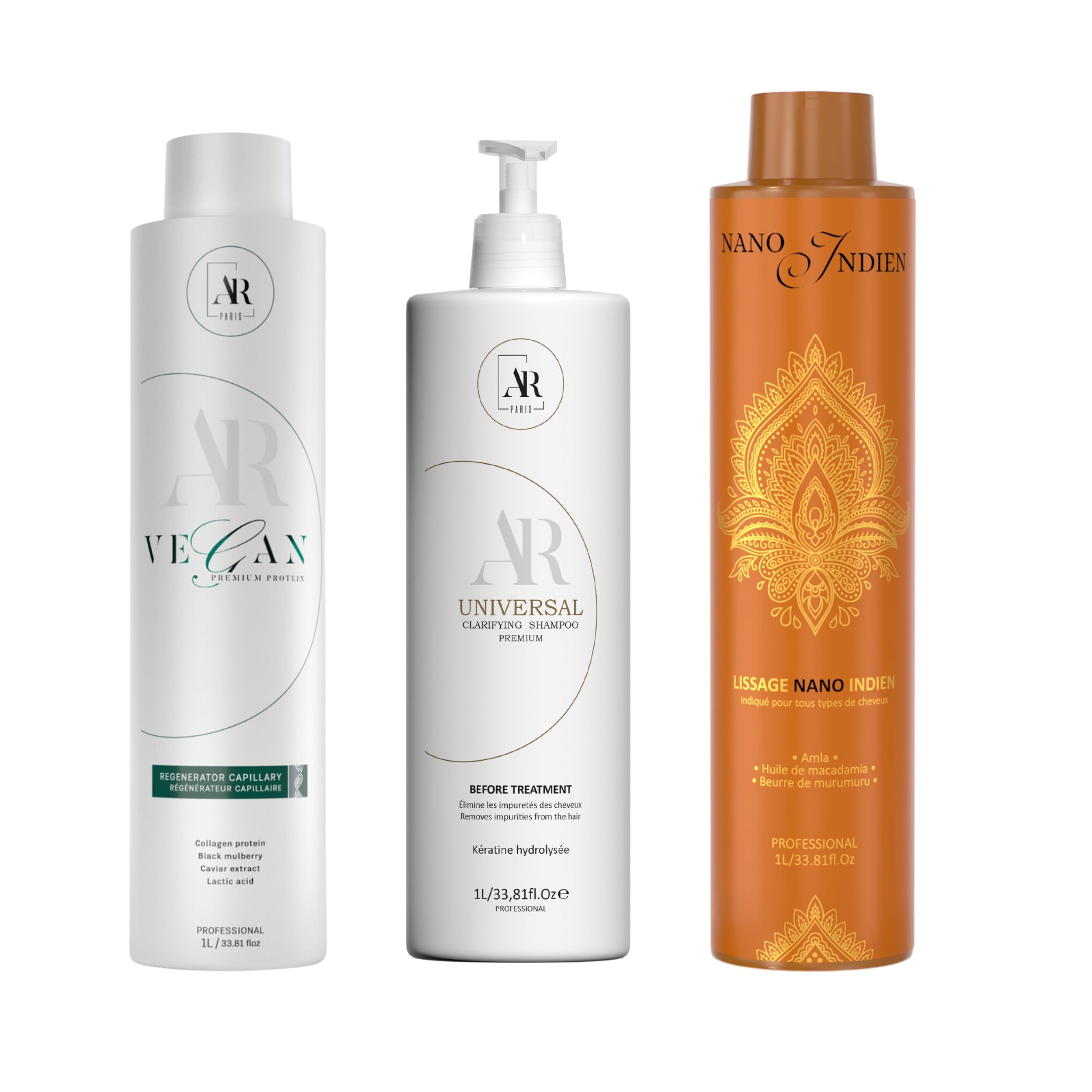 Zestaw: Vegan Premium Protein + Nano Indien Amla + Shampooing Universal