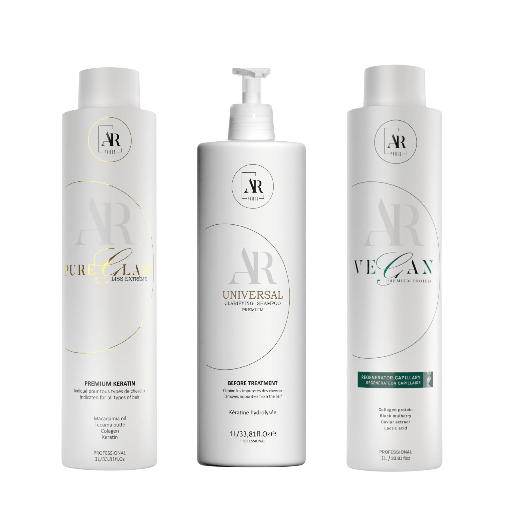 Pack: 1 Lissage Pure Glam + 1 Lissage Vegan + 1 Shampoing