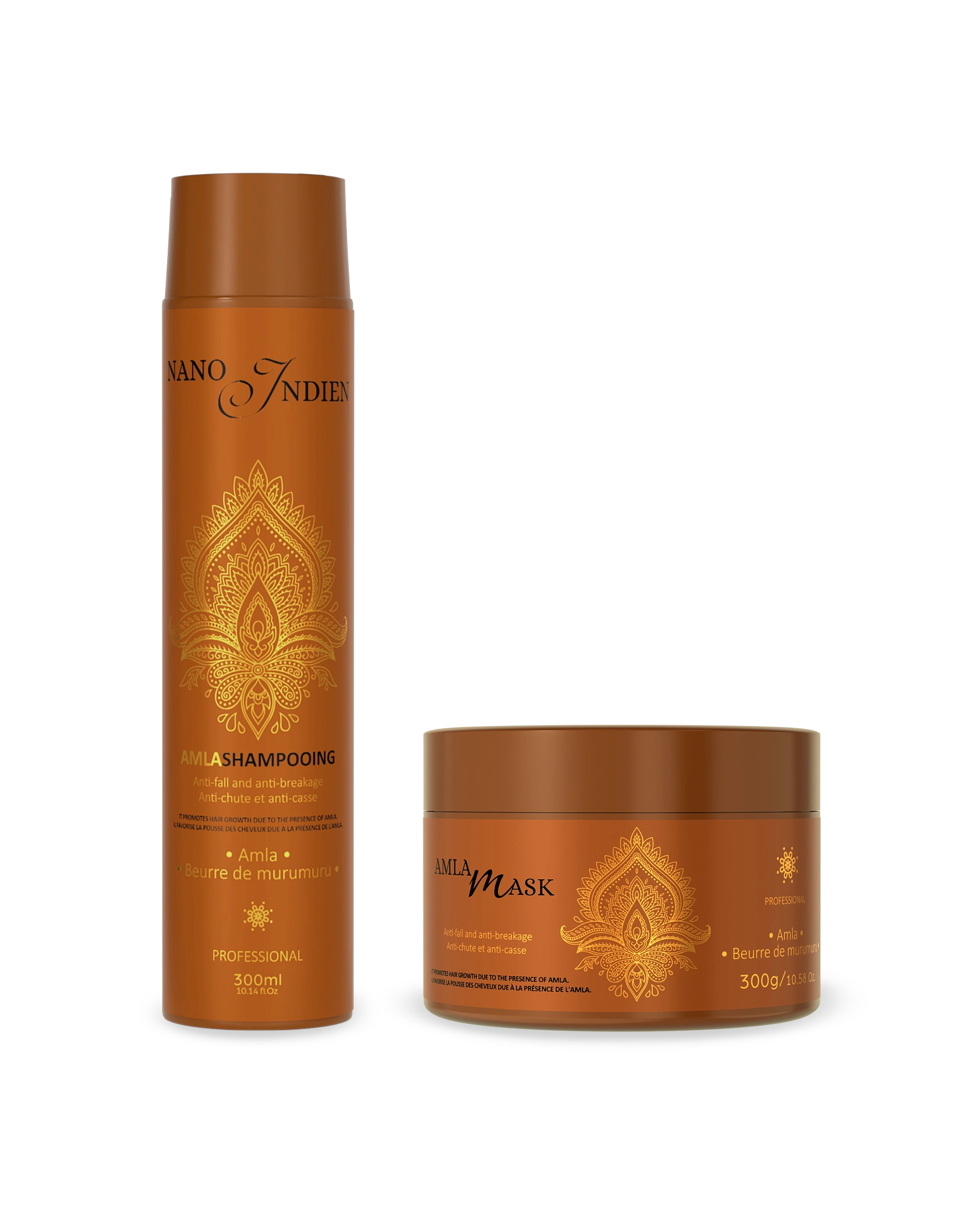 Kit Amla - Shampooing & Masque 300ml pour cheveux fins et cassants