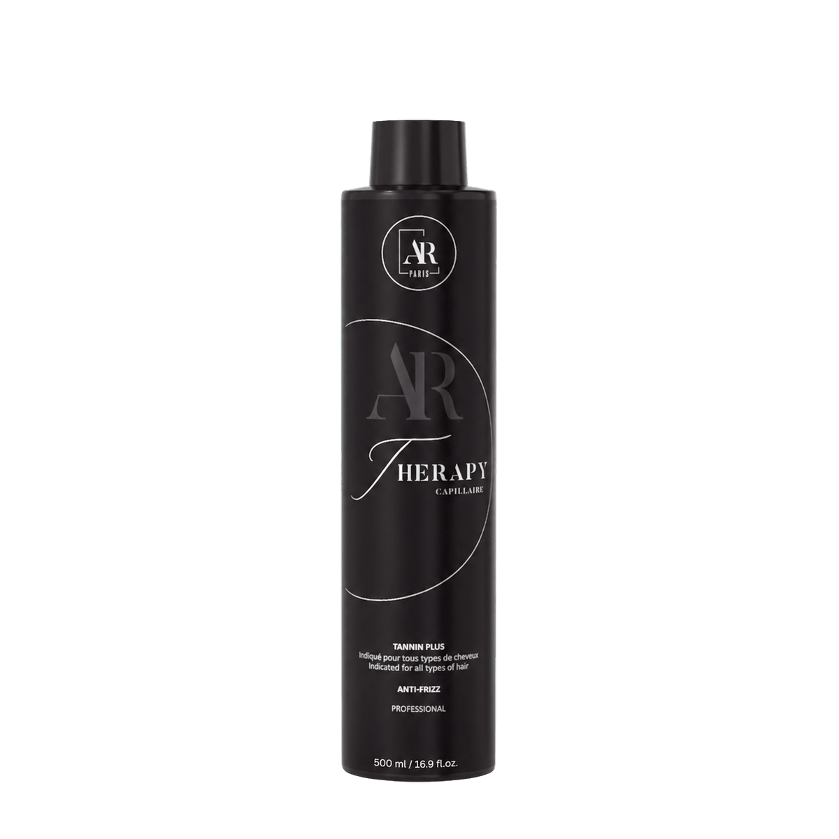Flacon noir du Lissage au Tanin Therapy professionnel AR Paris, format 500 ml