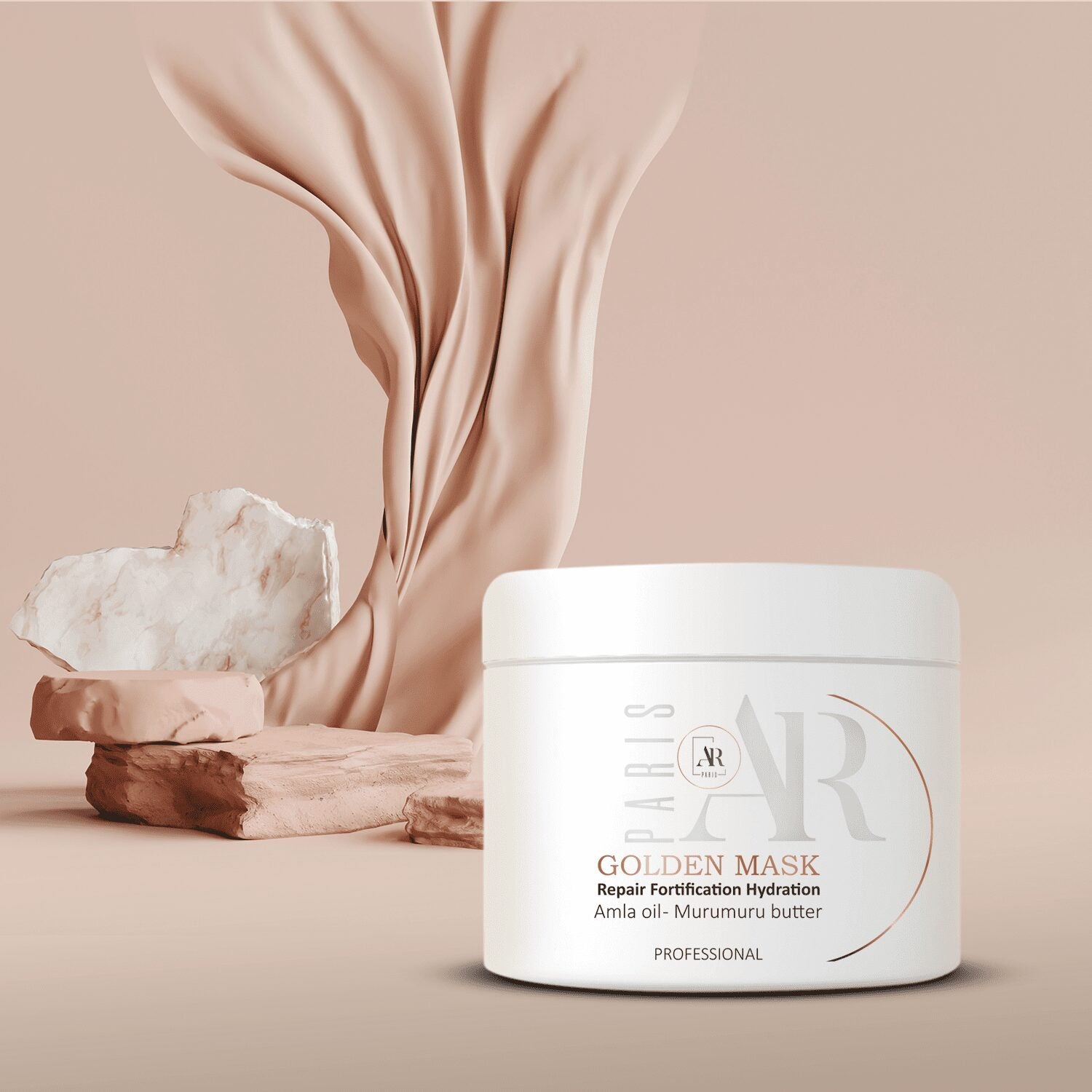 Masque Golden 500ml sans sulfate - réparation des cheveux secs et abîmés