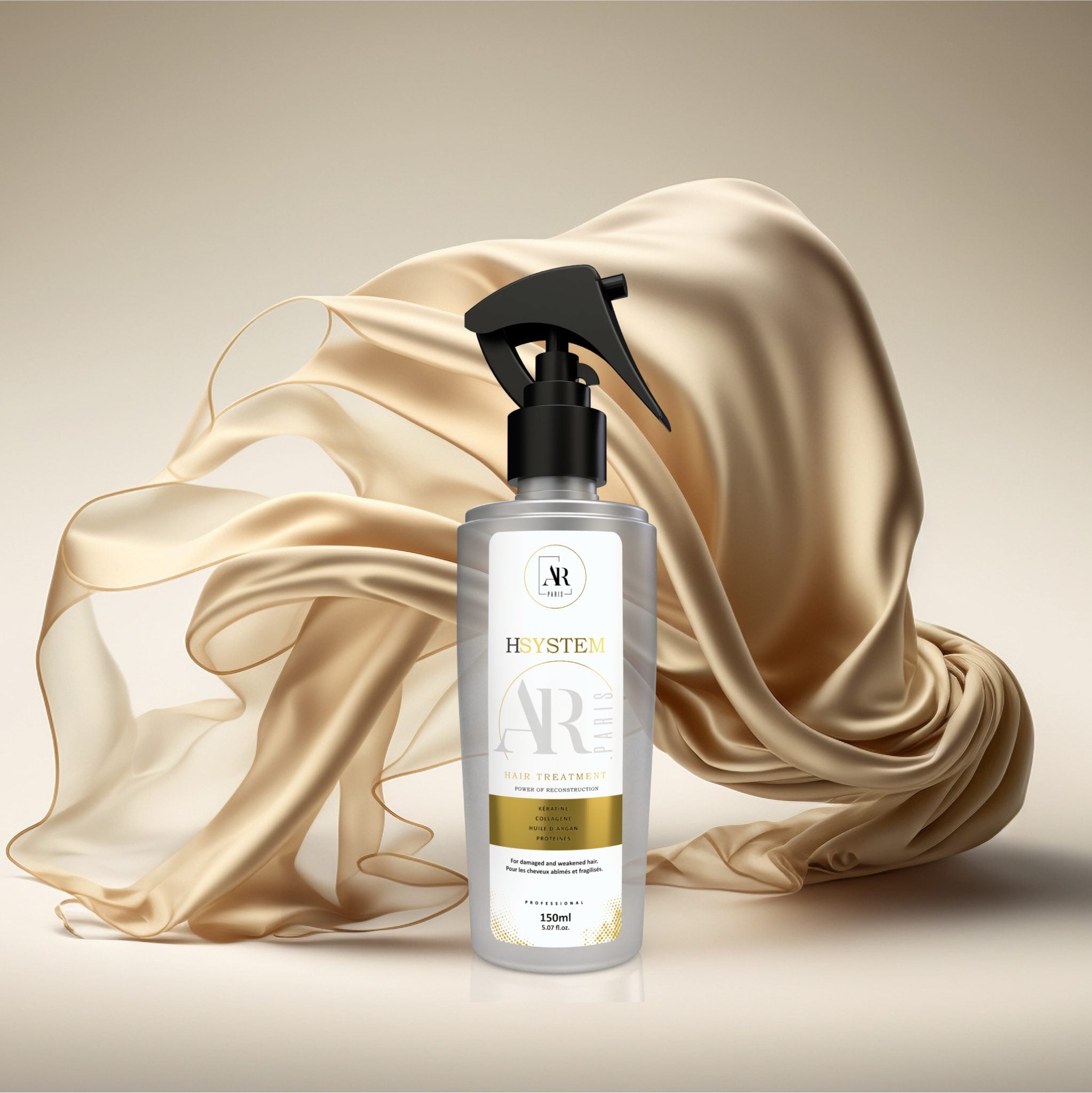 Soin réparateur H System AR Paris pour cheveux abîmés hydratation et reconstruction