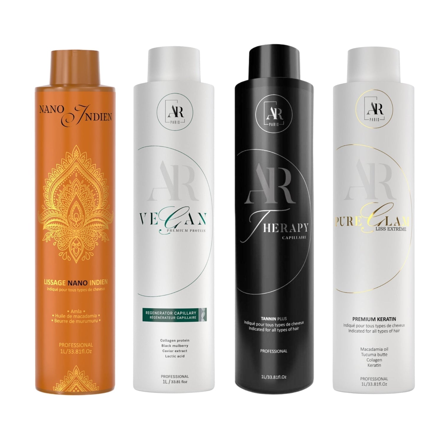 Lissages professionnels AR Paris : brésilien, tanin, indien et protéine vegan