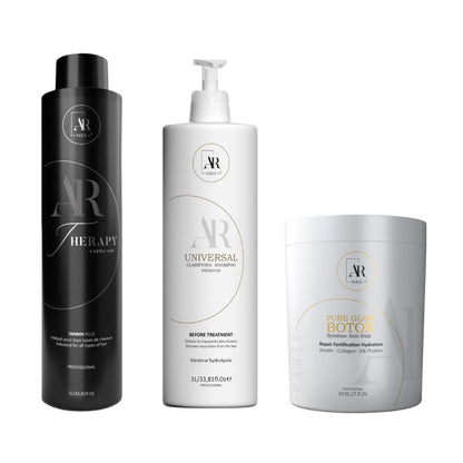 Zestaw: Tanin 1L + Botox Pure Glam Organic 1KG + Shampooing Universal 1L