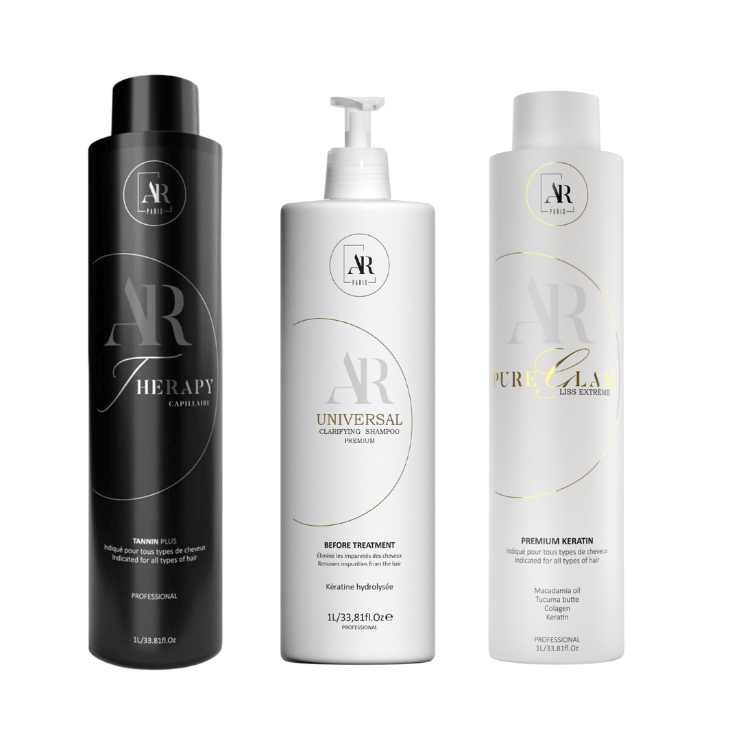 Zestaw: Tannin Therapy + Pure Glam + Shampooing Universal