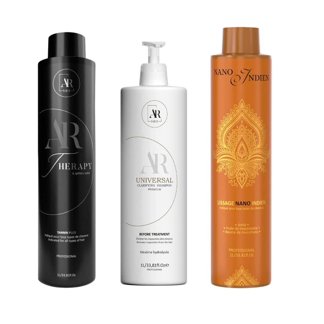 Zestaw: Tannin Therapy + Nano Indien Amla + Shampooing Universal