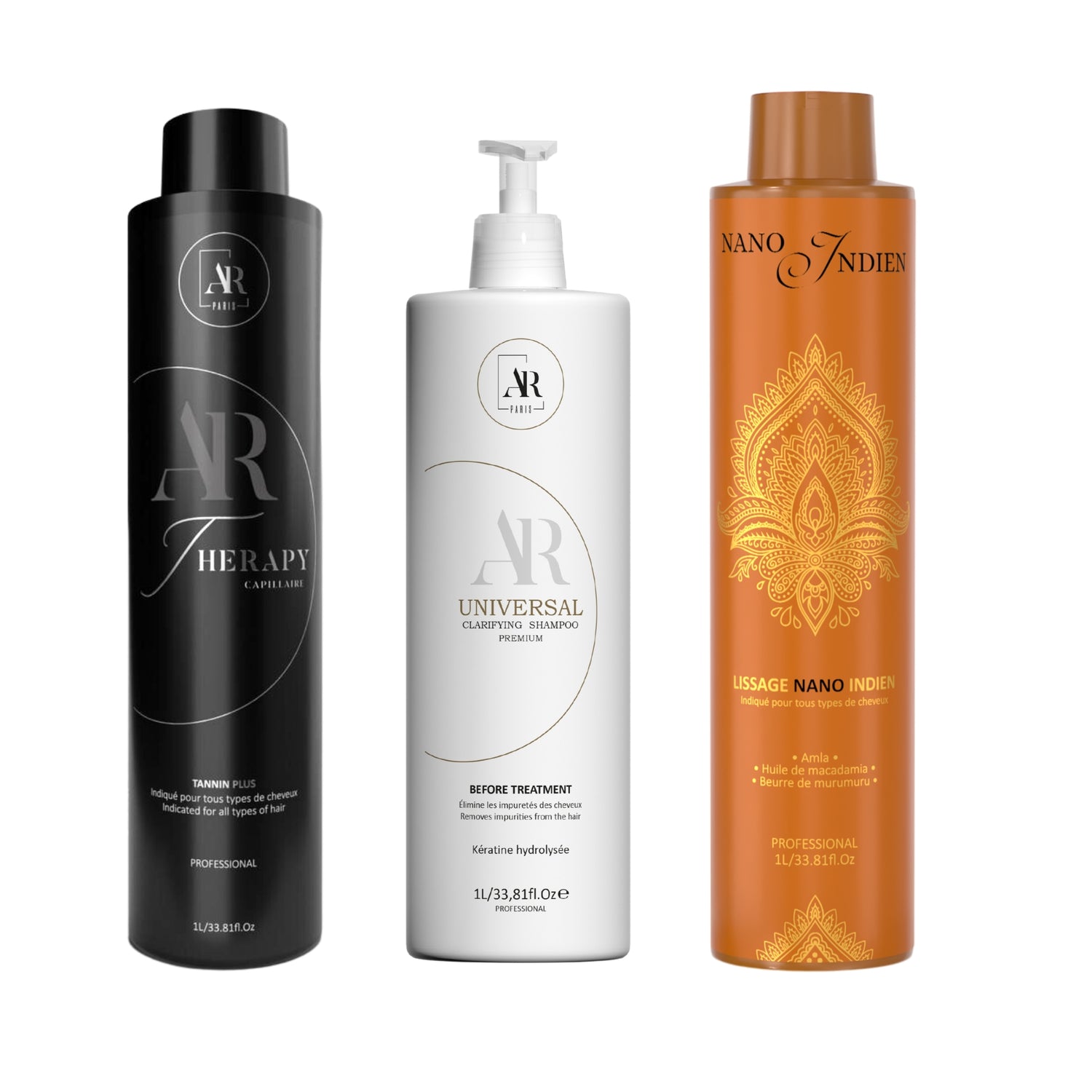 Zestaw: Tannin Therapy + Nano Indien Amla + Shampooing Universal