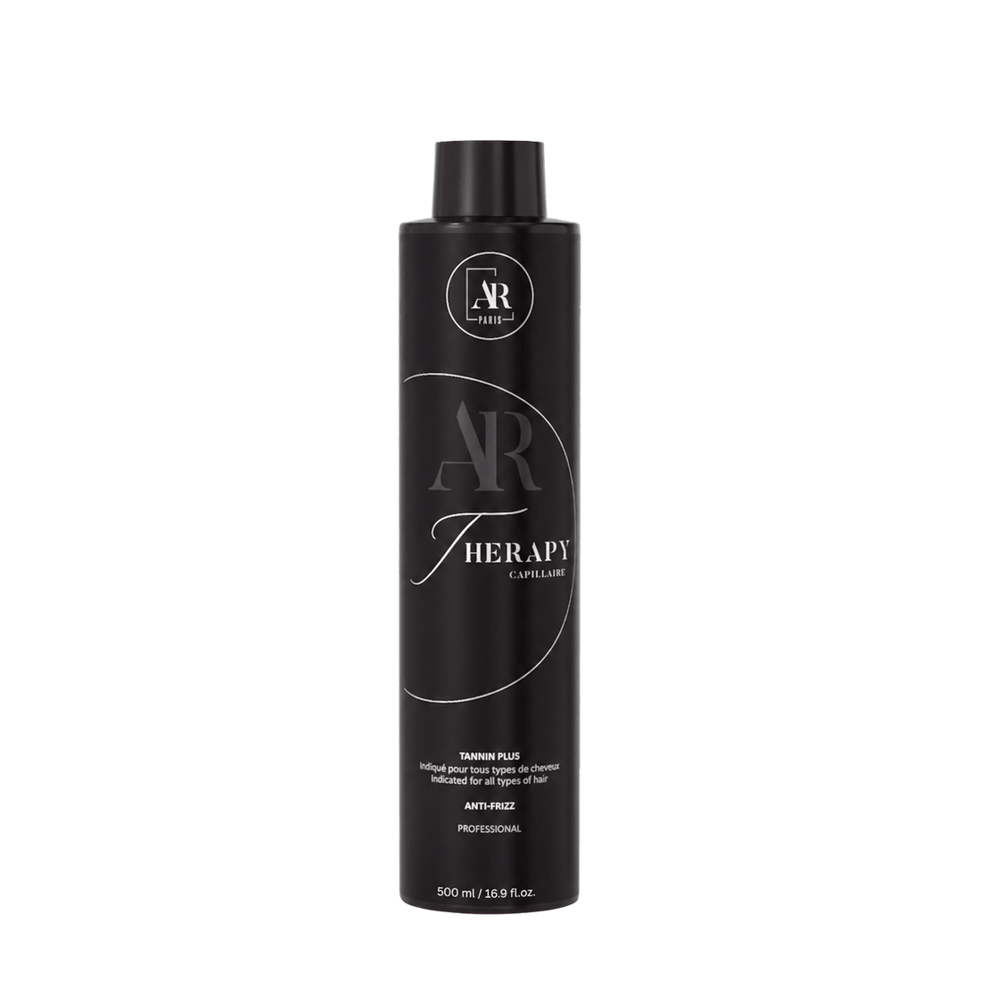 Flacon noir du Lissage au Tanin Therapy professionnel AR Paris, format 500 ml