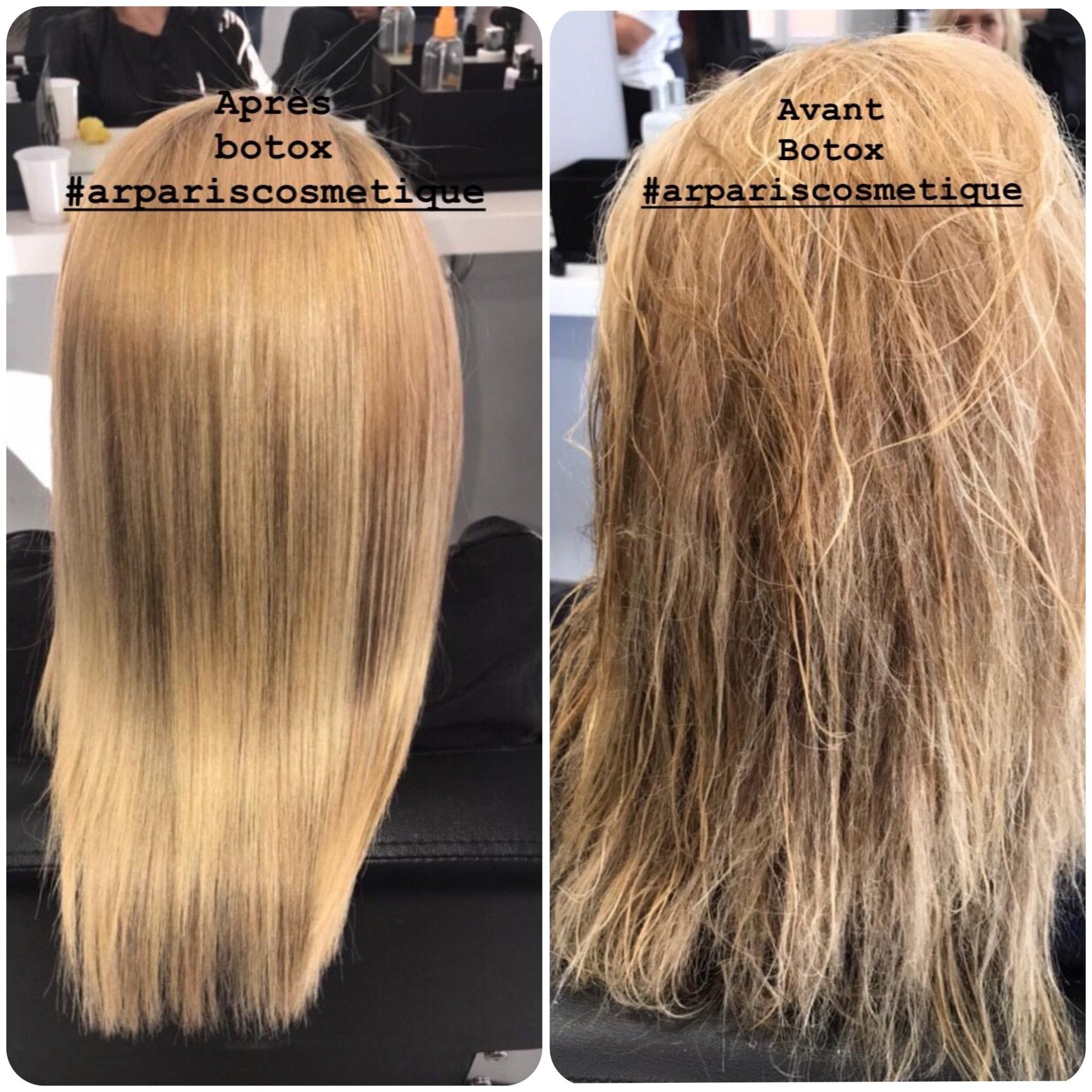 avant après boto capillaire réparation cheveux abîmés résultat AR Paris