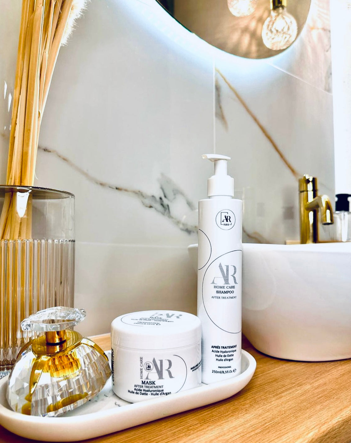 Home Care Shampoo et Mask AR Paris soin entretien après lissage hydratation cheveux