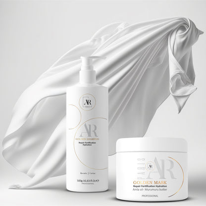 Kit Golden AR Paris shampoing et masque entretien du lissage sans sulfate
