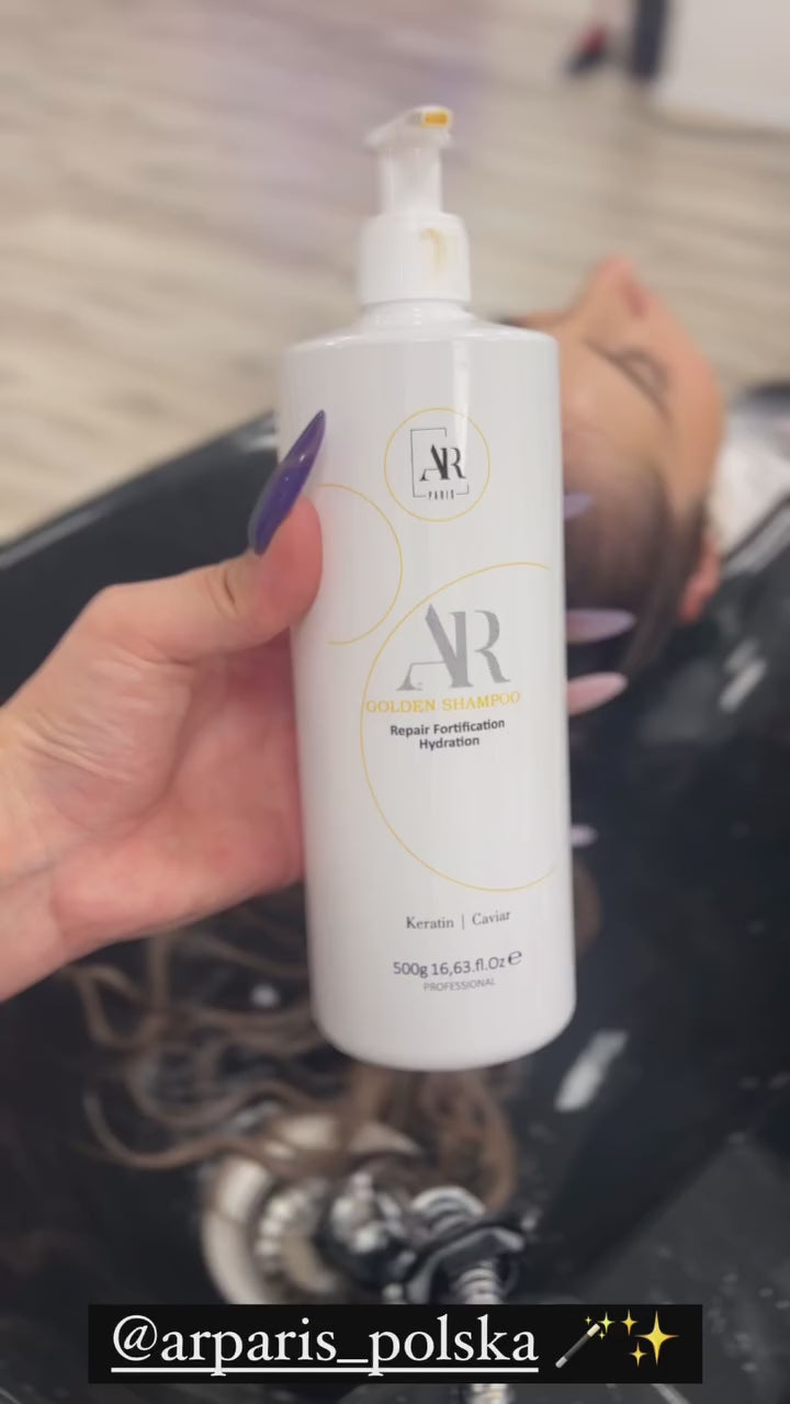 Shampooing Golden 500ml - sans sulfate - hydratation cheveux secs et abîmés