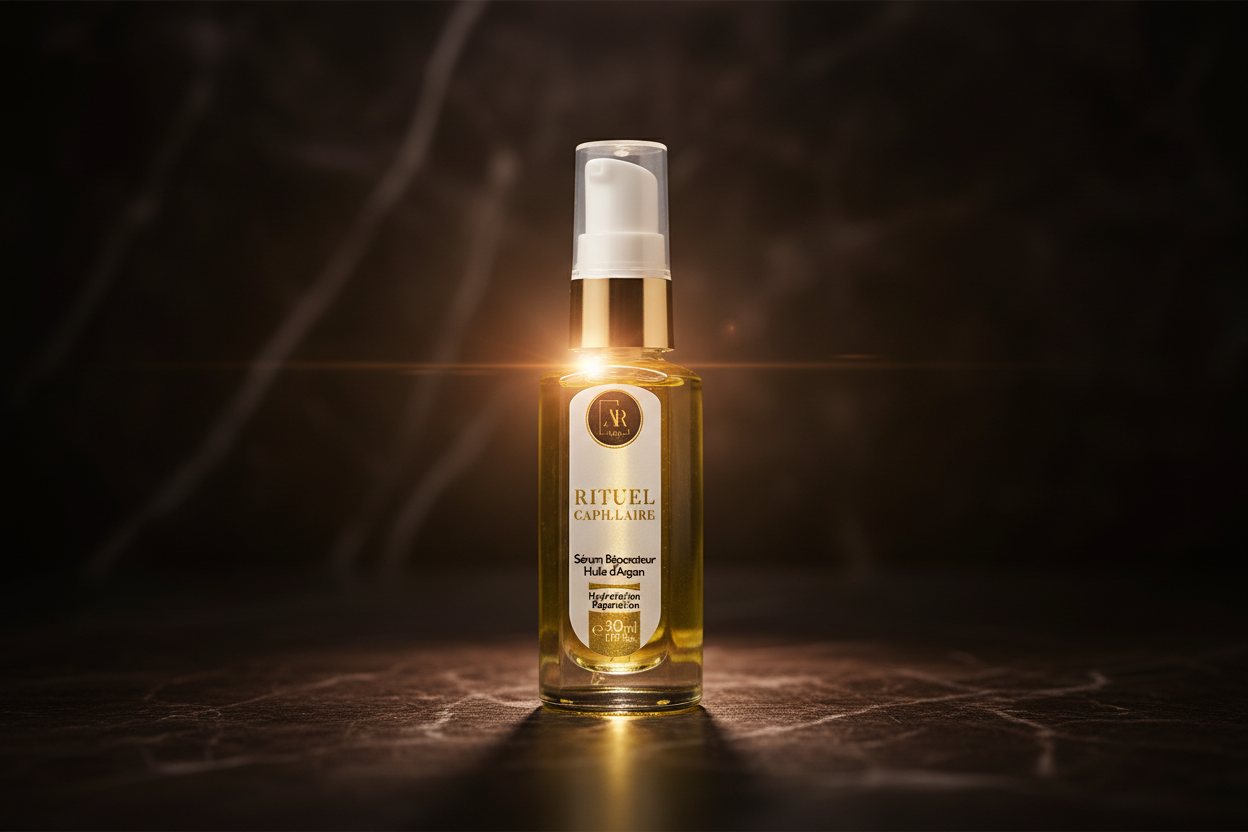 Sérum huile d’argan AR Paris réparation des pointes sèches brillance cheveux sans effet gras