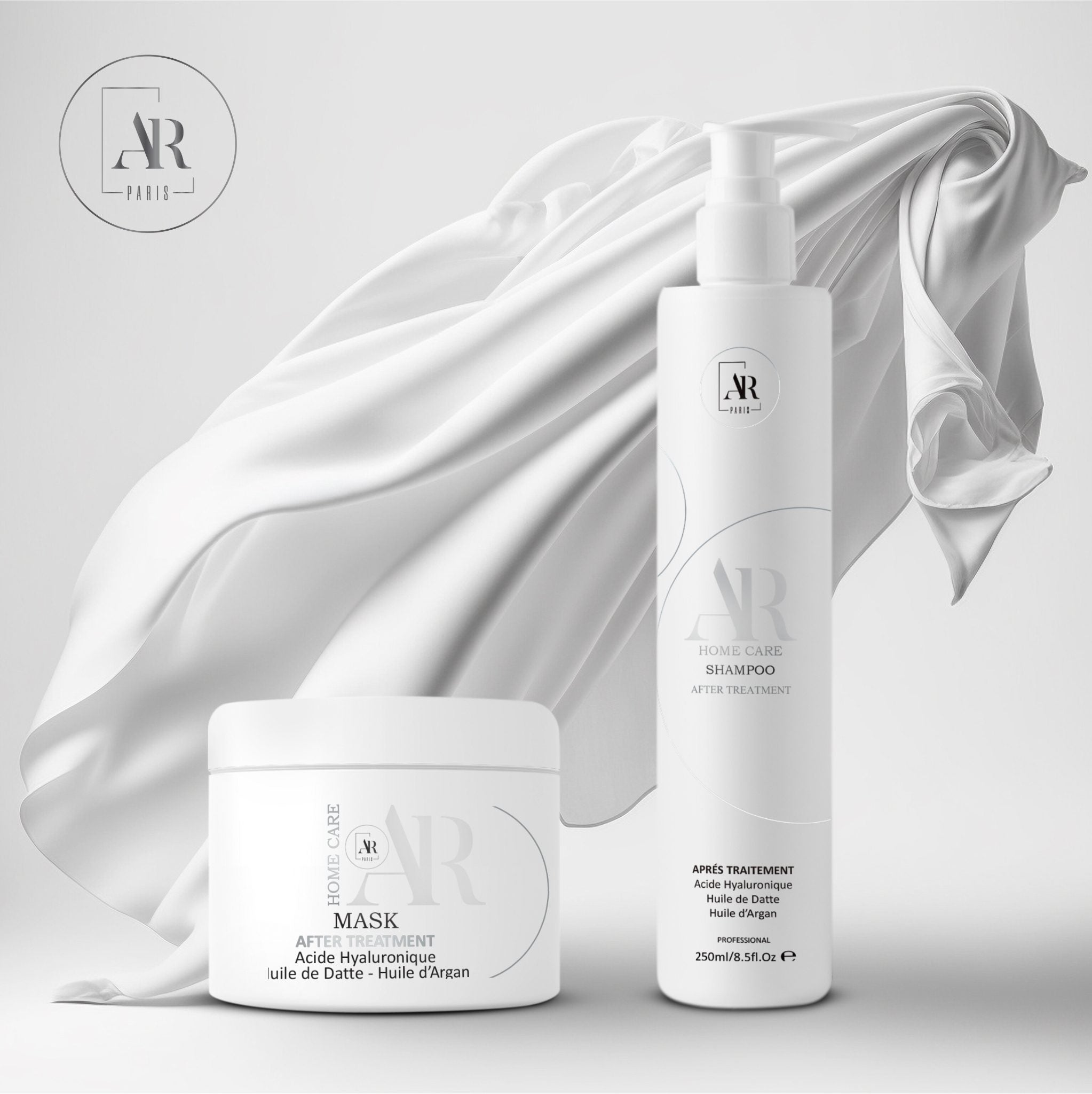 Soin entretien après lissage AR Paris shampoo et masque Home Care hydratation cheveux